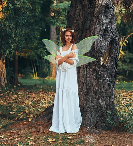 Vista 5 de Fairy Wings Costume for Women Boys Girls, Butterfly Wings Princess Angel Elf Dress Up Accessories for Halloween Party