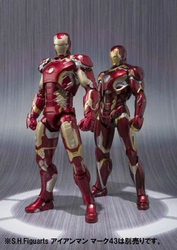 Vista 8 de Figuras de Avengers SH, Iron Man Mark 45, de alrededor de 6.10 pulgadas ABS U0026 PVC u0026, fundido a presión, figura de acción pintada por Bandai