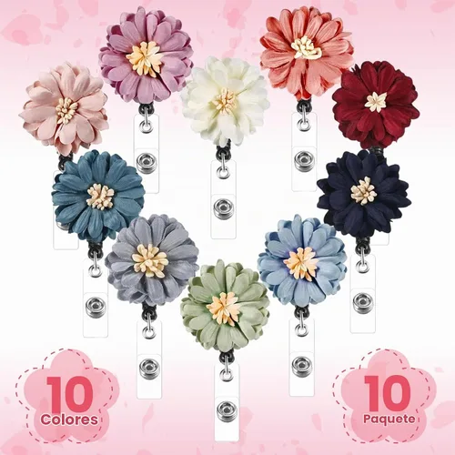 Vista 4 de Boao 10 soportes retráctiles para tarjetas de identificación con clip de cocodrilo con clip de cocodrilo para tarjetas