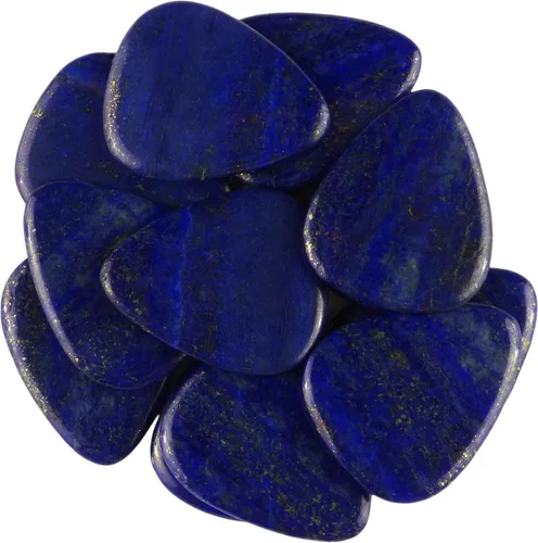 Vista 40 de Púa de Guitarra o Bajo de Piedra Amatista - Calibre Ultra Pesado de 3.0 mm - Forma 351 - Púa Exótica Artesanal de Gema Especial - 1 Paquete