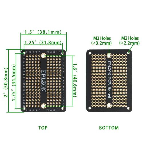 Vista 5 de Tablero de pan soldable PCB Placa de circuito impreso chapada en oro para proyectos electrónicos de bricolaje Aplicable a proyectos de soldadura