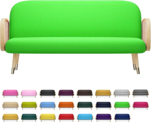 Vista 24 de MoNiBloom Funda para futón de tamaño Queen, elástica, sin brazos, funda para sofá sin brazos, protector de muebles, duradera y lavable, con Cereza