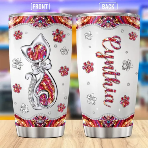 Vista 3 de CUBICER Vasos de café personalizados, tazas de viaje para amantes de los animales, dueños de mascotas, mujeres, hombres, niños, lindo vaso de acero