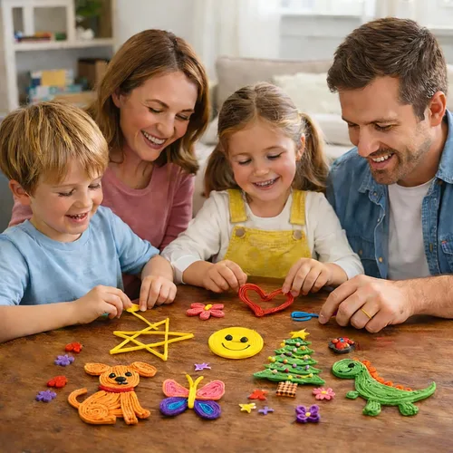 Vista 3 de 500 varillas Wiky para niños – Varillas de hilo de cera sensorial sin desorden para niños pequeños, juguetes de viaje para viajes por carretera