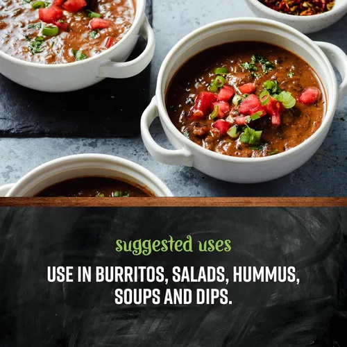 Vista 5 de Frontier Co-op Copos de frijoles negros orgánicos de 1 libra – para hamburguesas de frijoles negros, mezcla de sopa de frijoles secos, salsa