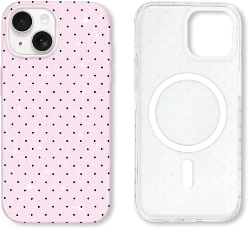 Vista 90 de Hython Funda para iPhone Air, diseño estético de lunares lindos, funda simple de 6.5 pulgadas, delgada, antiarañazos, parachoques de TPU suave, a