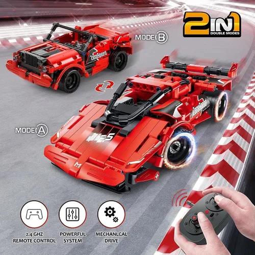Vista 2 de SpringFlower Juguetes de bloques de construcción STEM regalos para niños de 6, 7, 8, 9, 10, 11, 12 años de edad, ladrillos de construcción