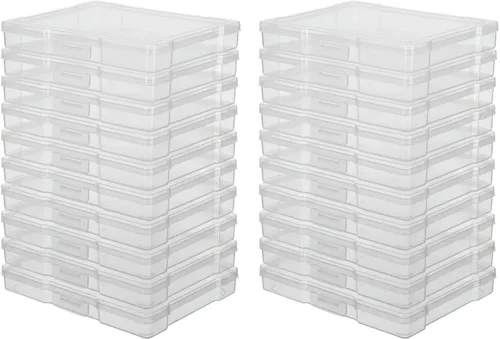 Vista 10 de novelinks Cajas transparentes de almacenamiento de fotos de 5 x 7 pulgadas – Estuches organizadores de fotos, organizador de fotos, cajas