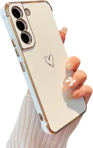 Vista 76 de ZTOFERA Funda diseñada para Google Pixel 7a, bonito diseño de corazones de amor con borde chapado y protección de lente de cámara, para Google Pixel