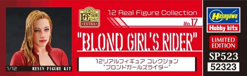 Vista 7 de Hasegawa SP523 1/12 Colección de figuras reales No.17 Blonde Girls Rider - Kit de resina sin pintar