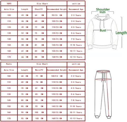 Vista 2 de Conjunto de sudadera con capucha para niños, sudadera y pantalones de algodón para niños y niñas, conjunto de 2 piezas