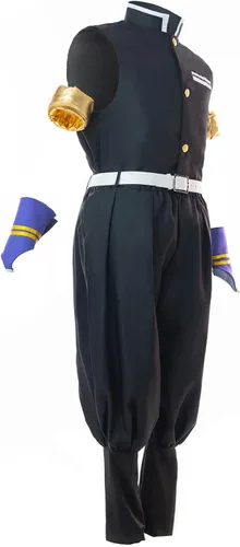 Vista 2 de Nuoqi Zentisu Tanjiro Cosplay - Disfraz de Giyuu Tomioka para adultos, disfraz de anime Shinobu para Halloween
