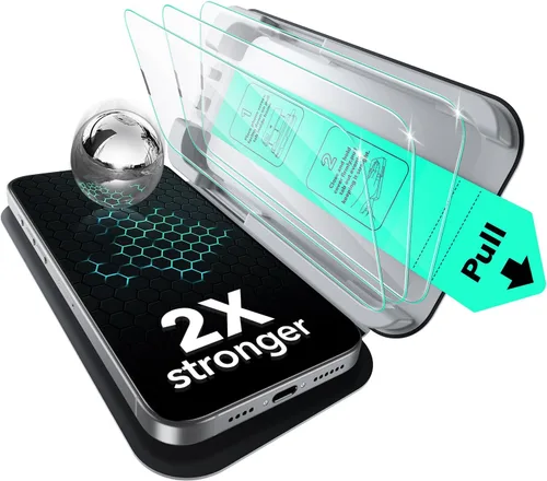 Vista 14 de ESR Paquete de 3 protectores de pantalla para iPhone Air, grado militar, inastillables, dureza 9H, vidrio templado de cobertura completa para iPhone