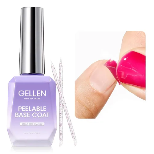 Vista 12 de GELLEN 20 ml de gel base y capa superior, capa superior brillante libre de hema y capa base para esmalte de uñas de gel, esmalte de uñas
