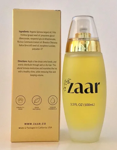 Vista 3 de Zaar Aceite de argán natural, aceite de argán para el cabello, pulidor de cabello suave y brillante, aceite de argán de Marruecos para control