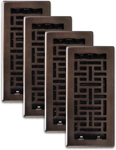 Vista 15 de Decor Grates Registro de suelo oriental AJH212-RB, 2 x 12 pulgadas, acabado de bronce frotado