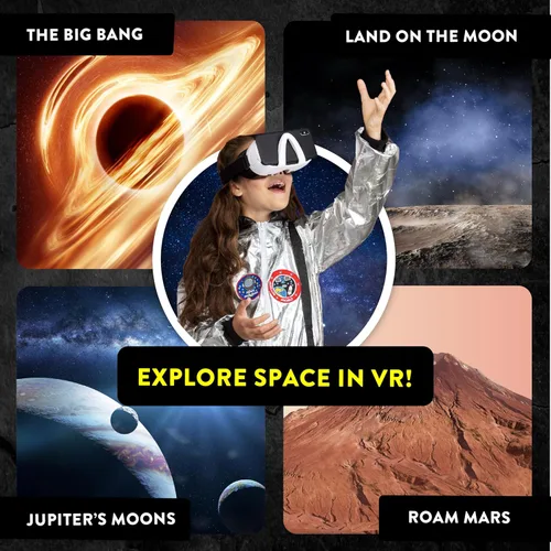 Vista 3 de Abacus Brands STEAM Solar System VR Lab - Libro de realidad virtual interactivo ilustrado y juego de actividades de aprendizaje STEAM - para edades
