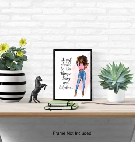 Vista 5 de Cita inspiradora para mujeres afroamericanas negras, decoración de pared con diseño de alta moda, regalo de alta costura para fanáticos de zapatos