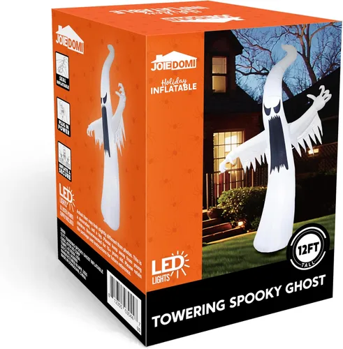 Vista 9 de Joiedomi - Fantasma inflable para Halloween, 12 pies, para decoración de Halloween