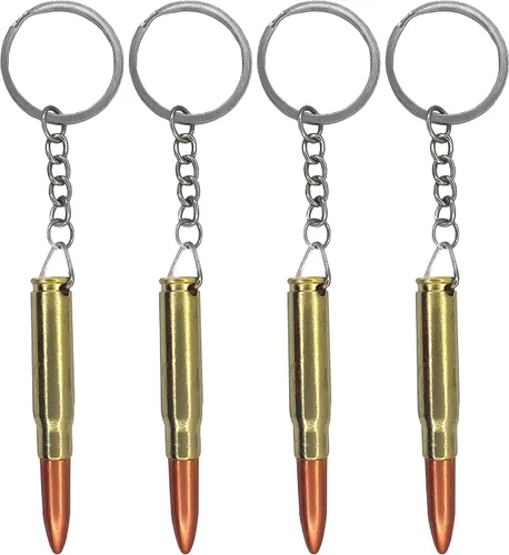 Vista 2 de Black Duck Brand Dummy Replica Bullet Keychain w/Silver Key Ring