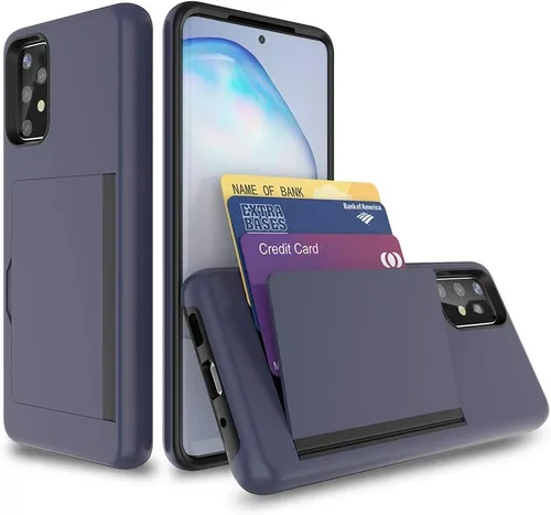 Vista 8 de Galaxy A52 5G Funda Con Tarjetero, Funda Protectora De Silicona De Silicona Para Samsung Galaxy A52 5G - Negro