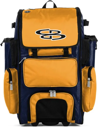 Vista 10 de Boombah Rolling Superpack - Bolsa para equipo de béisbol/sóftbol, varios colores, mango telescópico y capacidad para 4 murciélagos, versión