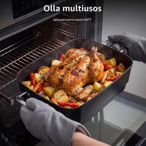 Vista 7 de AUTUCU Olla de cocción lenta de 10 cuartos de galón, revestimiento de cerámica sin PFOA, apto para horno hasta 450 °F Función de mantener el calor