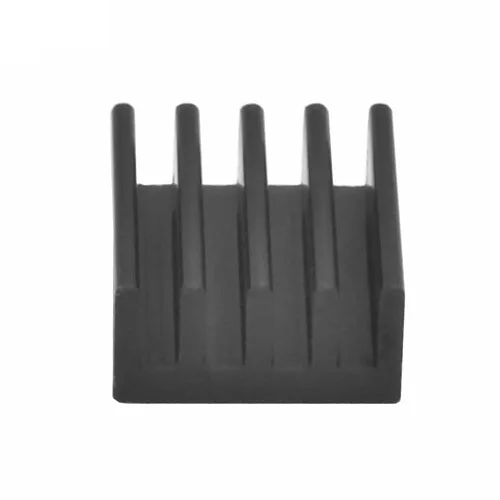 Vista 5 de Disipador de calor de aluminio negro con cinta adhesiva conductora térmica, enfriador de disipador de calor de 9 × 9 × 0.197 in para enfriar