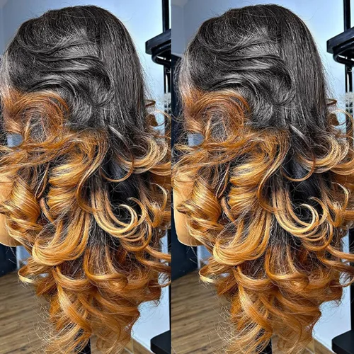 Vista 11 de BAIICS Pelucas de cabello humano rubio miel con encaje frontal transparente HD de 13 x 6 pulgadas, peluca frontal de encaje transparente HD 12A