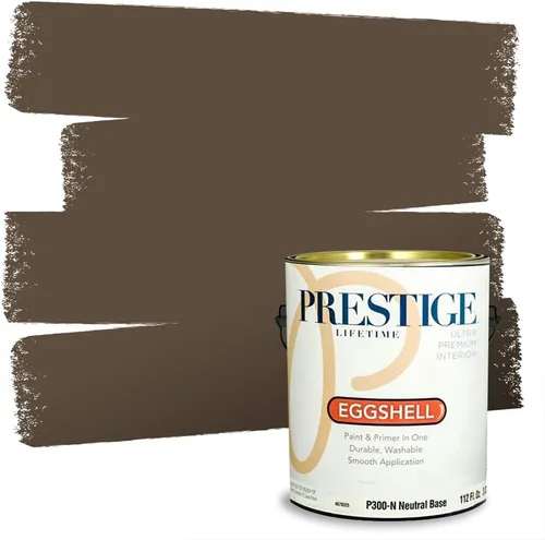 Vista 147 de PRESTIGE Pinturas Pintura Exterior e Imprimación en Uno, 1 Galón, Mate, Combinación Comparable de Sherwin Williams* Black Magic* SW6991-PCM