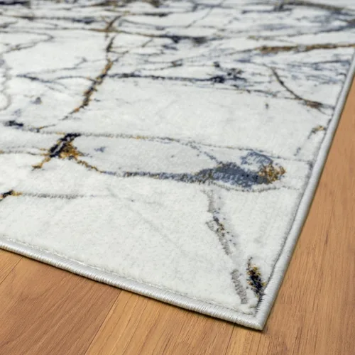 Vista 4 de LUXE WEAVERS Alfombra de área azul abstracta con efecto mármol 2x7