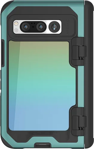 Vista 21 de Ghostek Atomic - Funda delgada transparente, parachoques de aluminio, protección resistente a prueba de golpes para Google Pixel 7 (6.3 pulgadas)