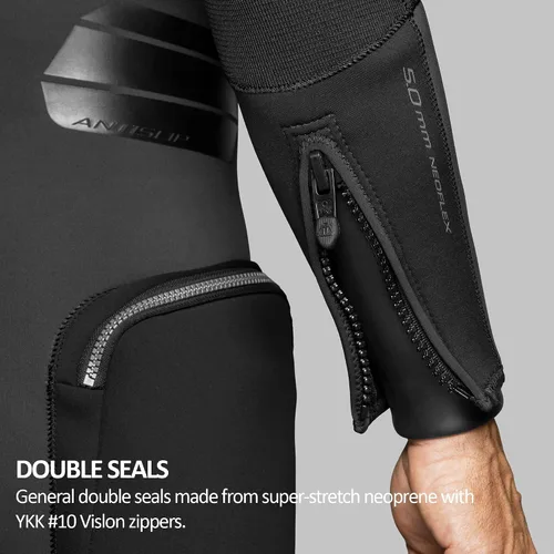 Vista 9 de Waterproof Traje de neopreno W7 0.197 in con cremallera trasera para hombre