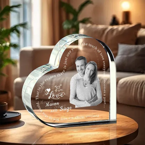 Vista 10 de Regalo de foto de cristal 3D personalizada – Imagen personalizada para el Día del Padre, cumpleaños, aniversario – Recuerdo para papá, parejas