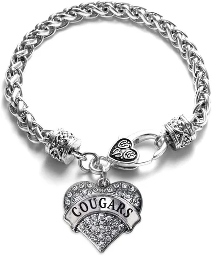 Vista 203 de Inspired Silver - Pulsera de plata con dije de corazón pavé con joyas de circonita cúbica