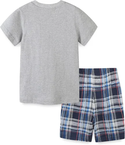 Vista 23 de Conjunto de camiseta de manga corta y pantalón corto de algodón para niño pequeño