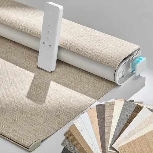 Vista 19 de Persianas motorizadas inteligentes Persilux con control remoto, sin necesidad de perforación, persianas enrollables automáticas para ventanas