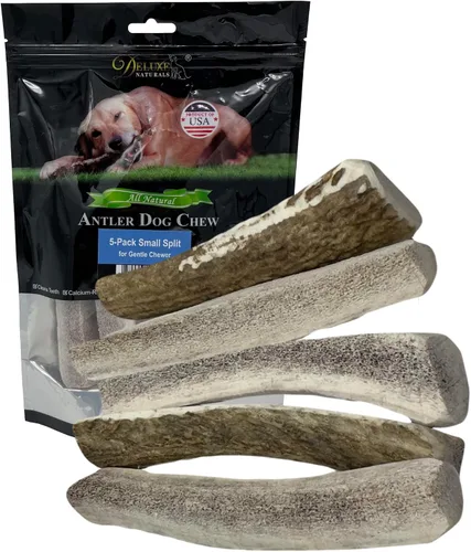 Vista 34 de 2 x 1 libra cuernos de alce masticables pequeños mixtos enteros y partidos para perros de juguete a pequeños de menos de 20 libras (5-7+ pulgadas)