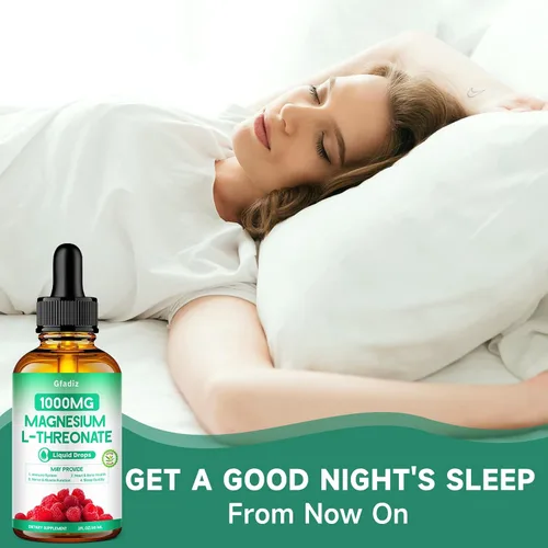 Vista 7 de L-treonato de magnesio 1000 mg, treonato de magnesio con teanina, apigenina y bálsamo de limón, magnesio líquido para la salud del cerebro, sueño