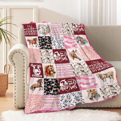 Vista 22 de Manta ligera de franela de dinosaurio de nuggets de pollo, regalos para niñas y mujeres en todas las estaciones, para cama, sofá, 30 x 40 pulgadas