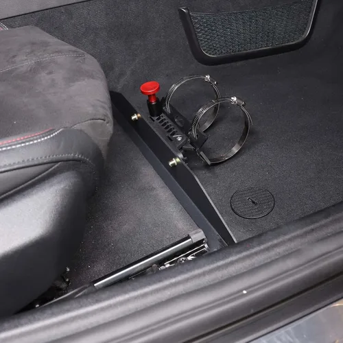Vista 5 de Soporte de aluminio ajustable para extintor de incendios de liberación rápida compatible con Toyota Supra GR A90 A91 MK5 2019-2022, soporte