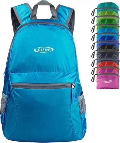 Vista 10 de G4Free Mochila plegable ligera de 20L para viajes, senderismo, mochila plegable para hombres y mujeres