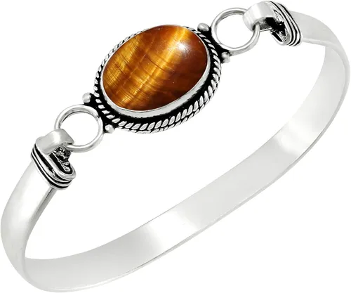 Vista 7 de Pulseras de piedras preciosas ovaladas naturales para mujer Amatista