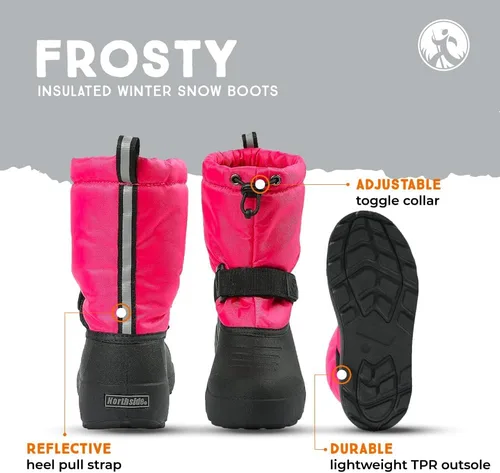 Vista 6 de Northside Frosty Botas de nieve de invierno aisladas con parte superior de nailon resistente al agua, forro de secado rápido, plantilla de EVA Baya