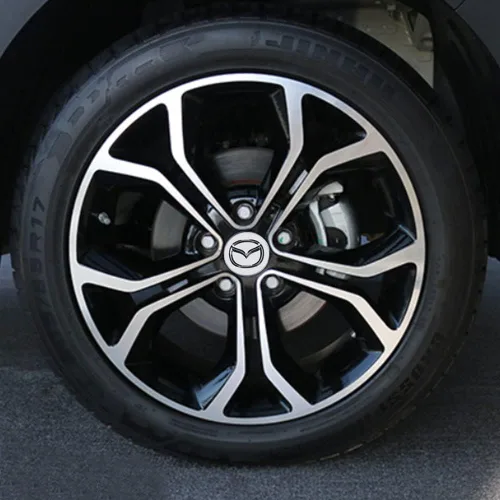 Vista 3 de 4 piezas de tapas centrales de rueda para Mazda CX-5 CX-7 CX-8 M6 MX5 RX7 RX8 A8 CX9 X MX, 56 mm / 2.2 "tapas centrales de rueda ABS para llantas