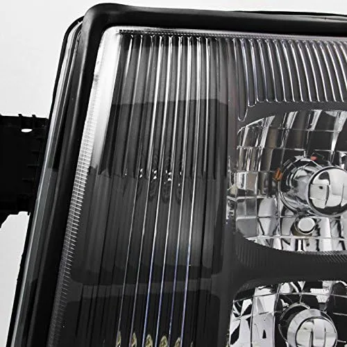 Vista 5 de AKKON - Para Cadillac Escalade, Faros Delanteros de Repuesto con Bisel Negro, Tipo HID Xenón