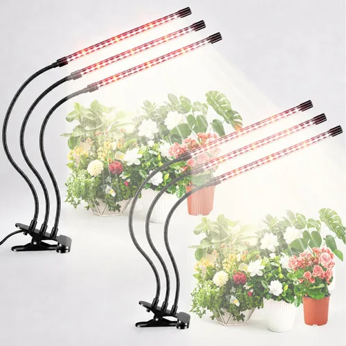 Vista 6 de bseah Luces de crecimiento para plantas de interior, lámpara de crecimiento con clip de espectro completo, temporizador de encendido y apagado