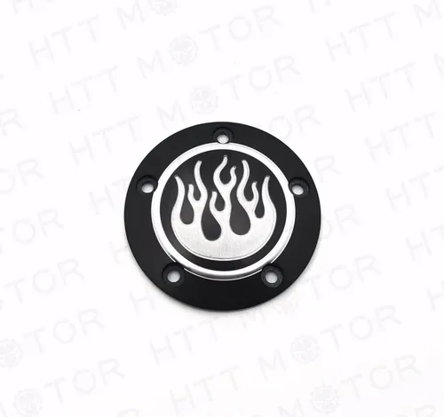 Vista 4 de Road King Dyna Sportster Street Bob Black Flame Fire Derby - Funda de temporizador compatible con motocicleta H-D FLD FLHR FLHR FLHTC FLHTCU FLSTSB