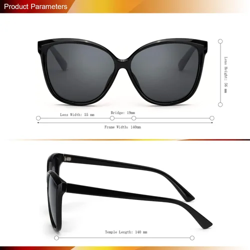 Vista 4 de SIPHEW Cat Eye Sunglasses for Women 2 PACKS Fashion Shade with Polarized UV400 Protection Lens Lightweight Retro Glasses