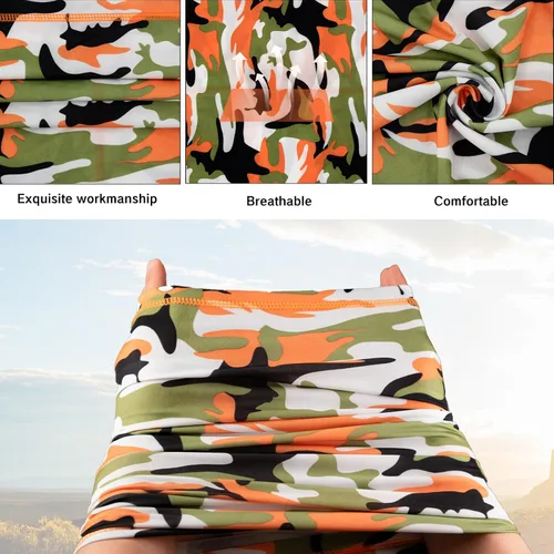 Vista 5 de Bufanda transpirable para el cuello, máscara facial para hombres y mujeres, senderismo, ciclismo, deportes, pesca, protección solar UV bandana